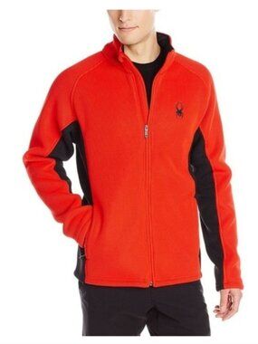 SPYDER | Men's Outbound Half Zip Stryke Sweater Jacket Top Red Black Sz XL